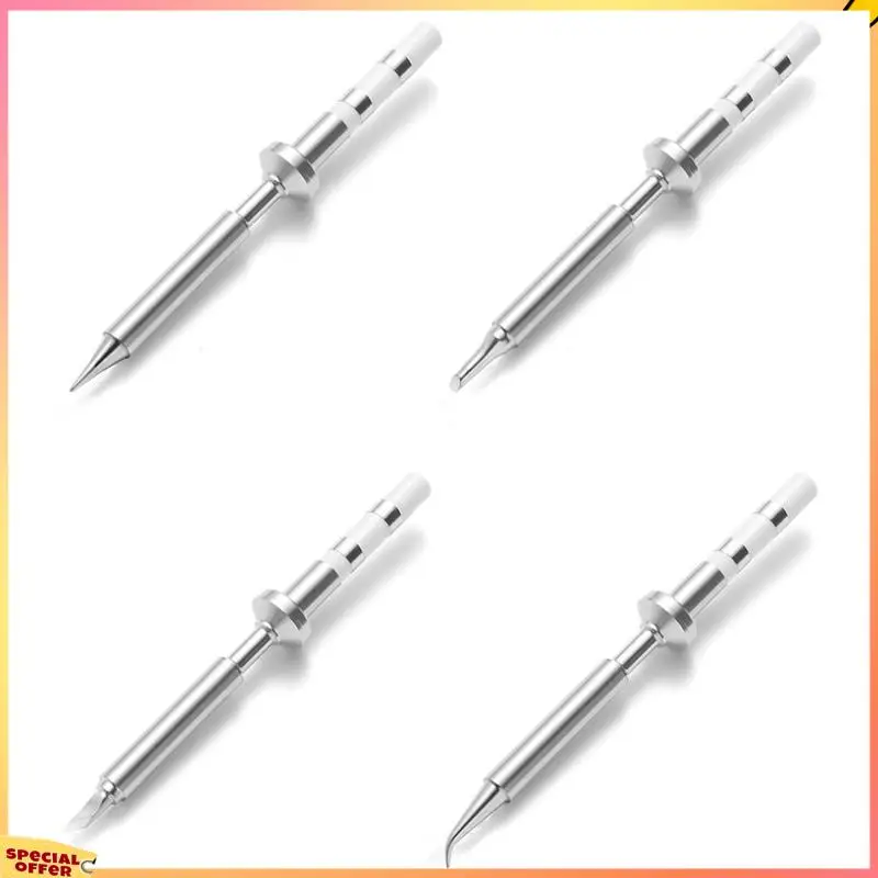 ABFI 4 Uds Mini lápiz puntas de pistola para soldar reemplazo para Micro soldador Pinecil, herramienta de pluma de soldadura portátil PTS200/TS100