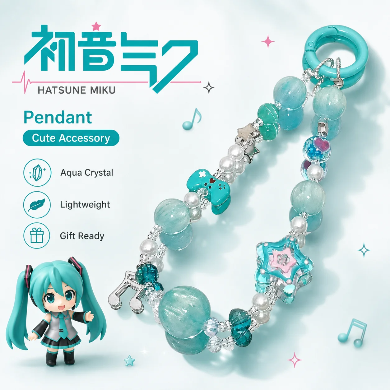 My Hero Academia Belt - 初音ミク携帯電話チャームかわいい漫画風電話ストラップペンダント、電話ケースバッグキーホルダー装飾ギフト