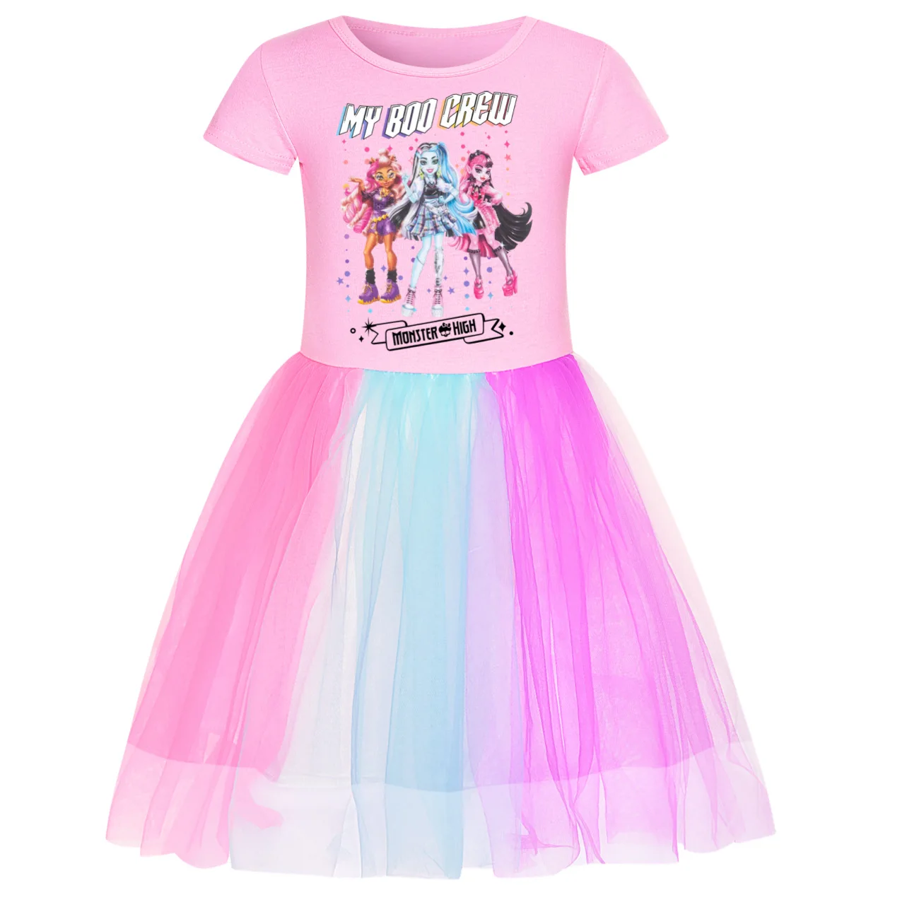 Summer Monster High Kids Clothes Girls Cartoon Casual Party Dresses Girl Princess Dress Wedding Vestidos