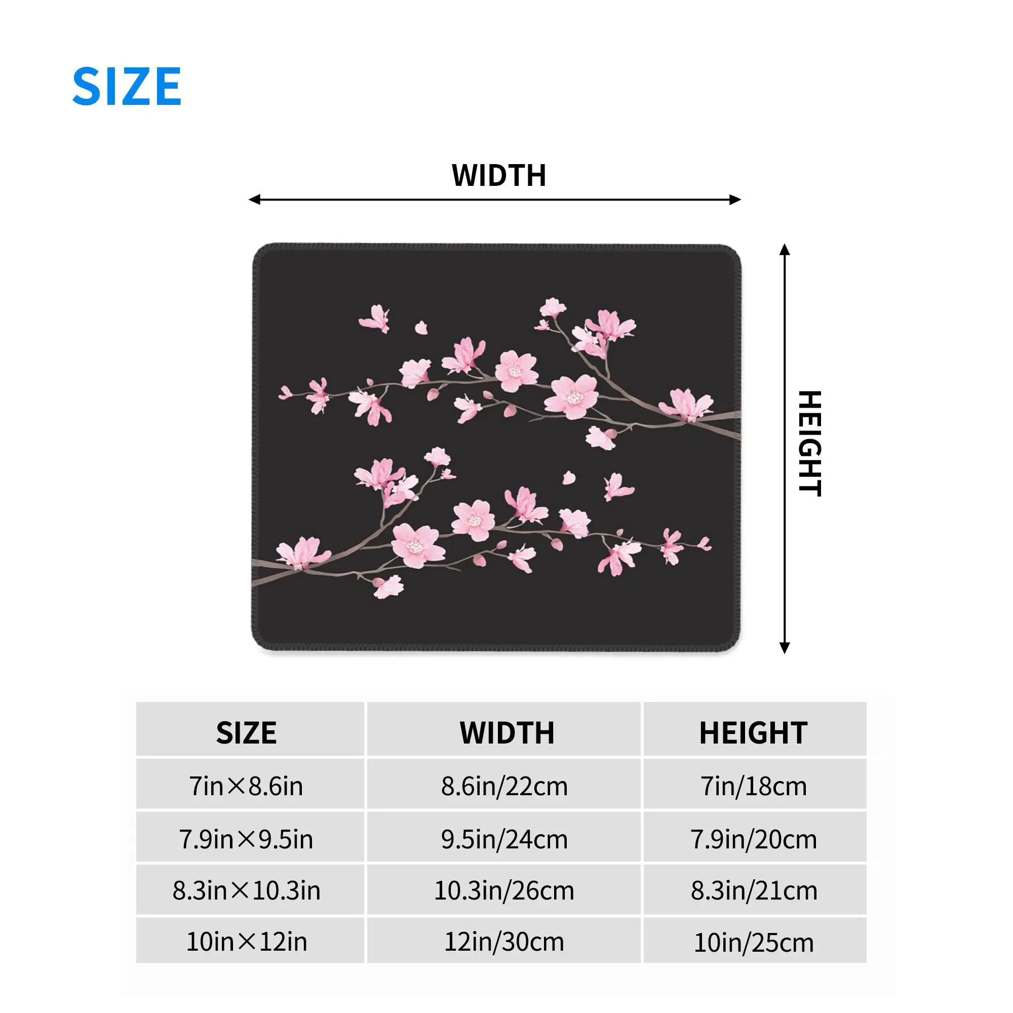 Alfombrilla de ratón con forma de flor de cerezo, alfombrilla para teclado de ordenador, alfombrilla para ratón, Gaming, PC, portátil, escritorio, accesorios de oficina, alfombrillas para mesa