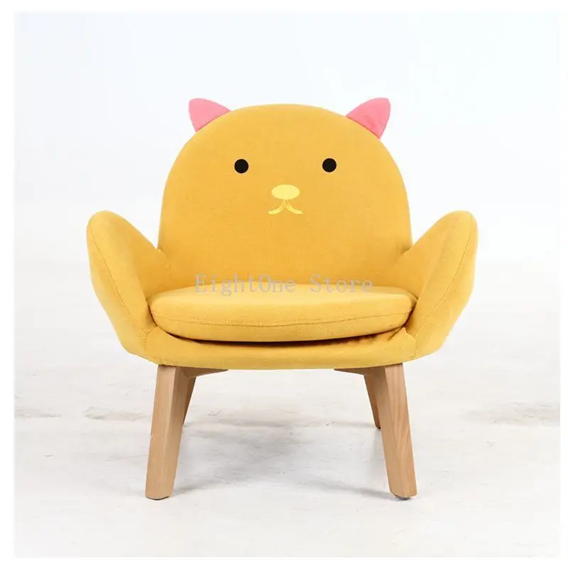 1-10 Age Children Sofa Chair Kids Washable Small Floor Seat Armchair Mini Sac Stool Cotton Linen Cute Cartoon Baby Furniture