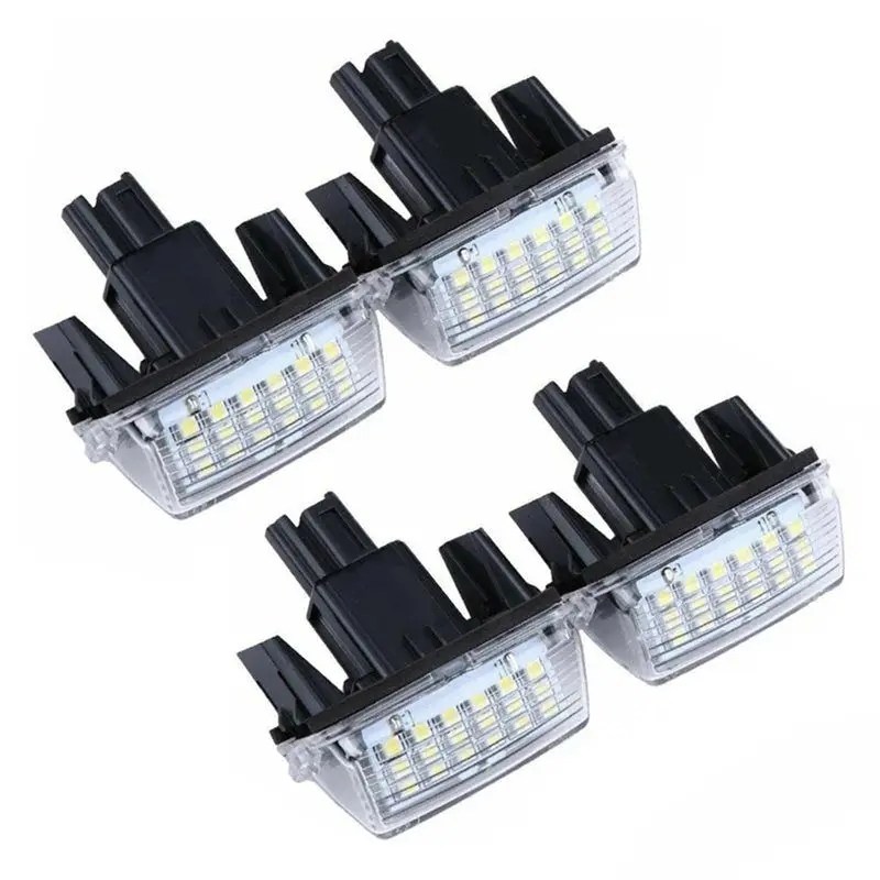 Ingenious-4PCS LED License Number Plate Lights Lamp For Toyota Camry Avalon Auris E18 Vios Esquire Esquire EZ Noah Proace City