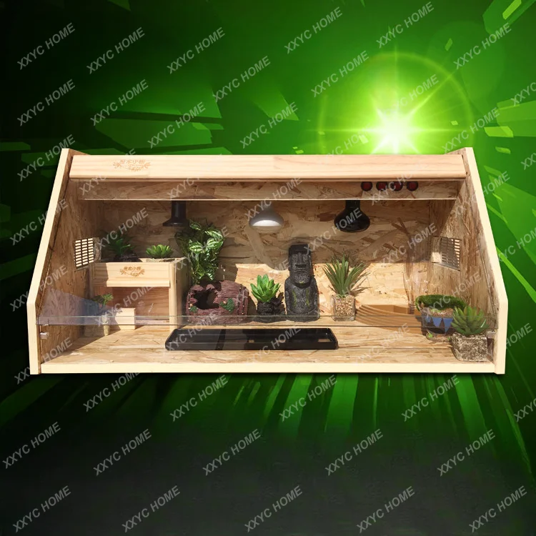 Turtle Box Crawler Box Crawler Guard Palace Mane Lion Lizard Color-Changing Snake Supplies Feeding Box Heating Feeding