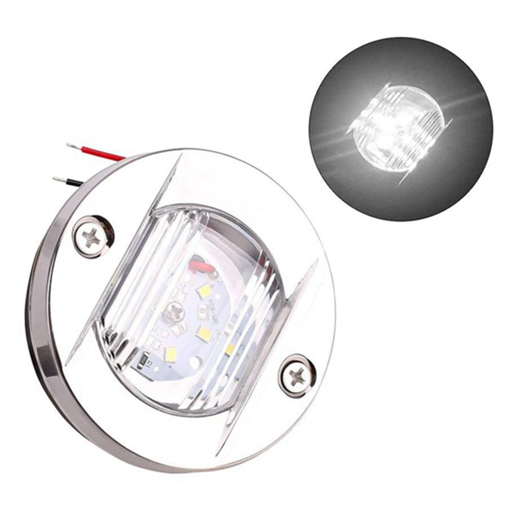 DC 12V Marine Stern Lights LED Tail Lights Round Cool White LED Tail Lights Stair Lights Yacht