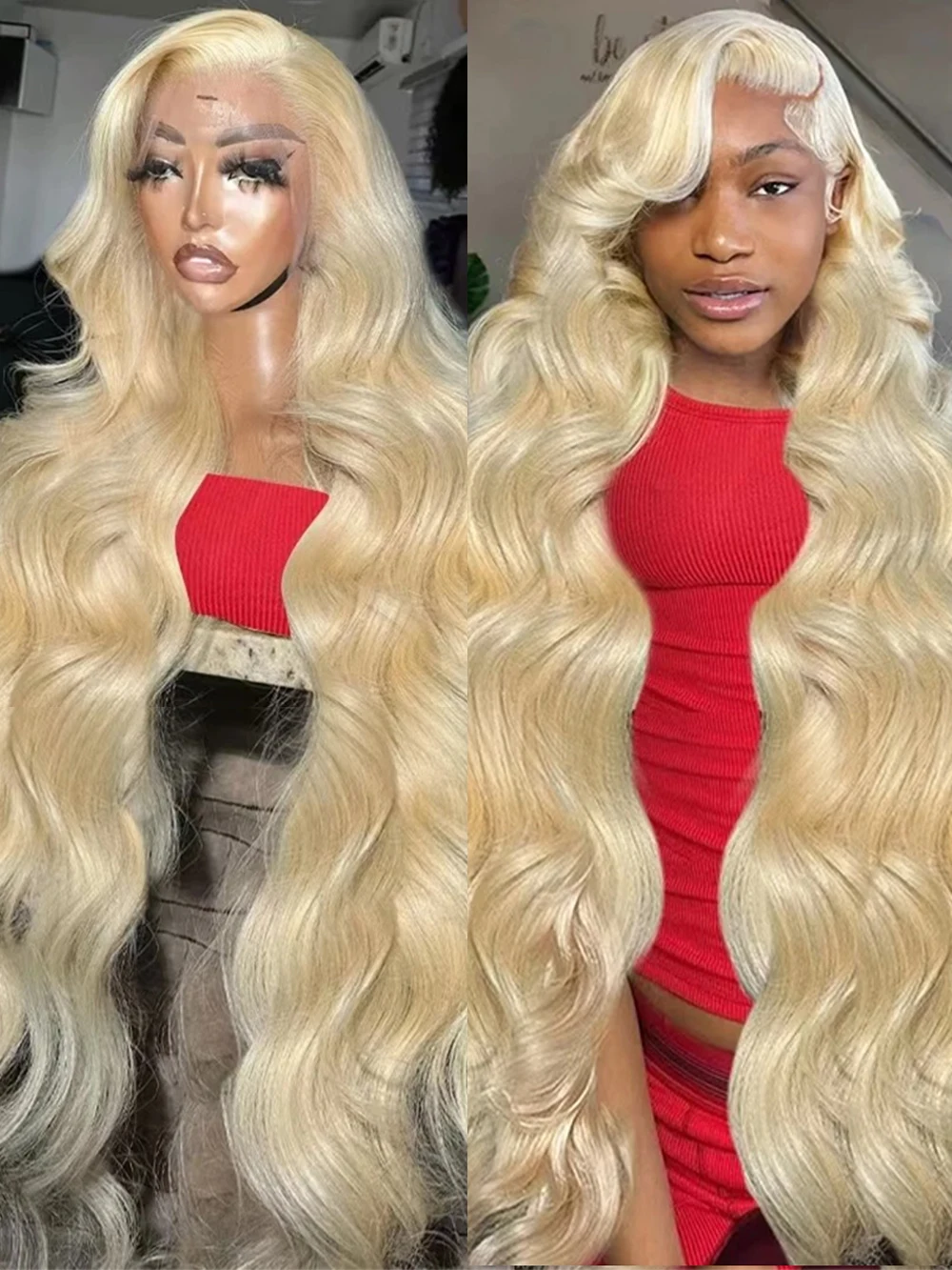 

613 Blonde Body Wave Hair Wig Pre Plucked 18-46 Inch 100% Human Hair Wig 13x4 13x6 HD Lace Frontal Wigs For Black Women