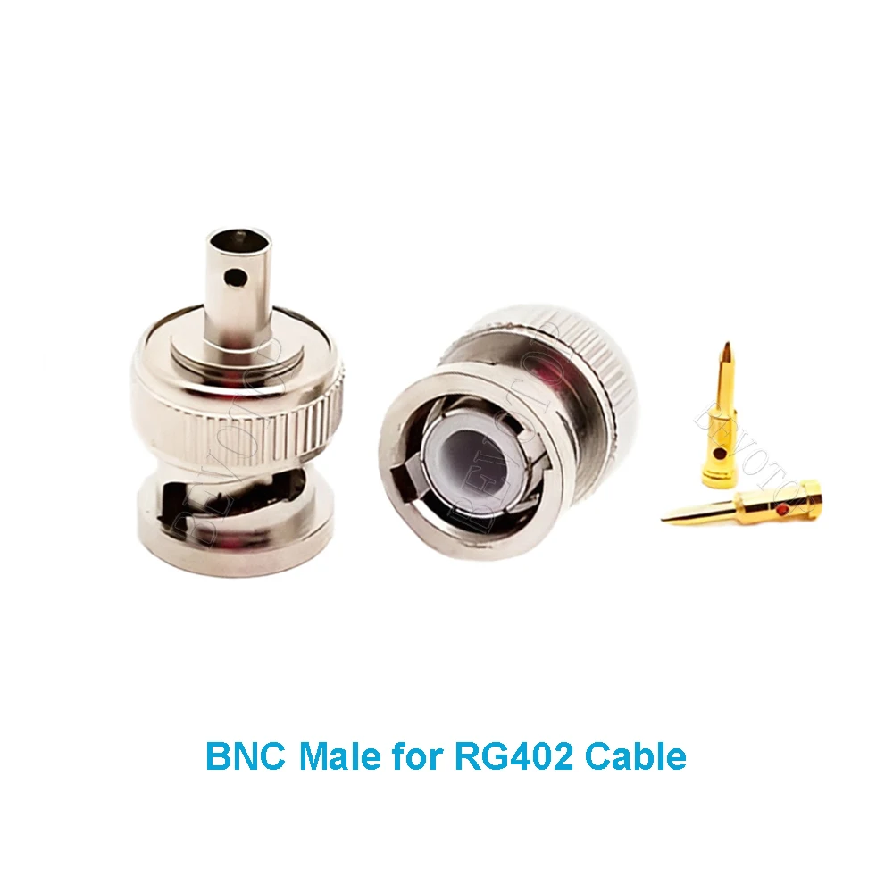 5PCS BNC-JB3 BNC Male Connector Suitable for Semi-Flexible/Semi-Rigid RG402/670-141/50-3 Connectors