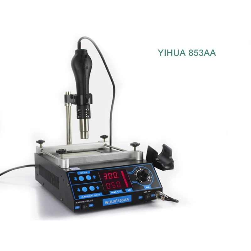 YIHUA 853AA IR BGA Rework Station PCB Preheating Station for IC Chip Phone Motherborad Soldering & Desoldering Repair Tool