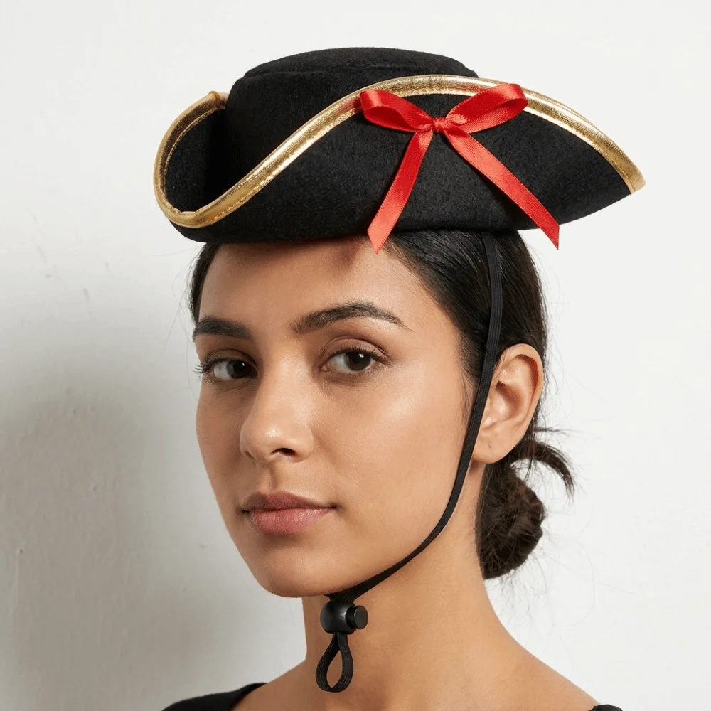 Creative Bow Halloween Headband Role Play Head Wear Pirate Cap Hairband Festival Party Cosplay Headpiece Costume Props