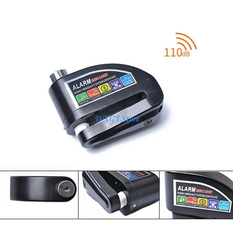 

37JE Portable Disc Brake Lock Motorcycle Anti Theft Security Wheel Keyless Press Locks MTB Bicycles Anti-prying Anti-drilling