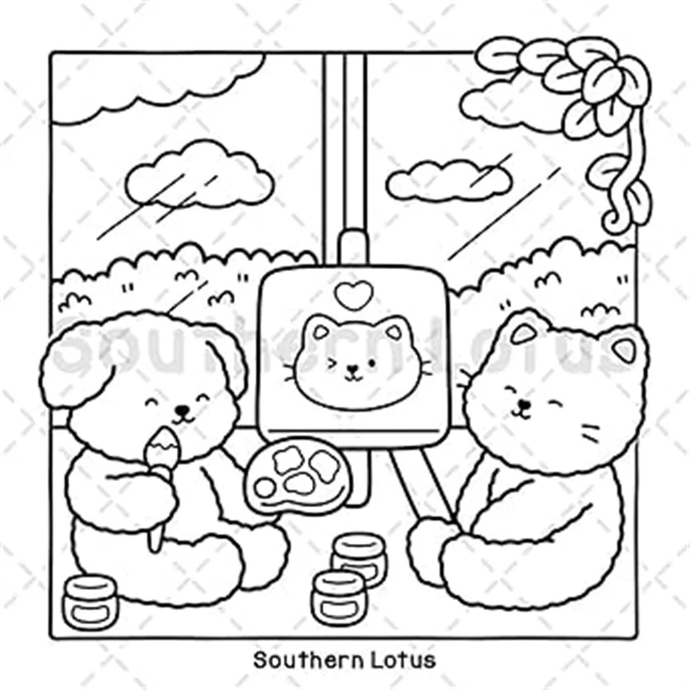 Fuzzy In Love Coloring Book for Adults and Teens Featuring Little Fuzzy Animals in Love Moments and Cozy Activities Colorin Book image 2