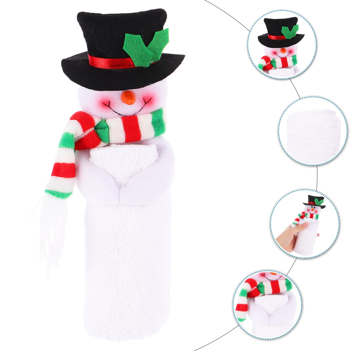 

Winter Decor Christmas Towel Decoration Ornament Dining Table Lovely Gift Party Favor Washcloth