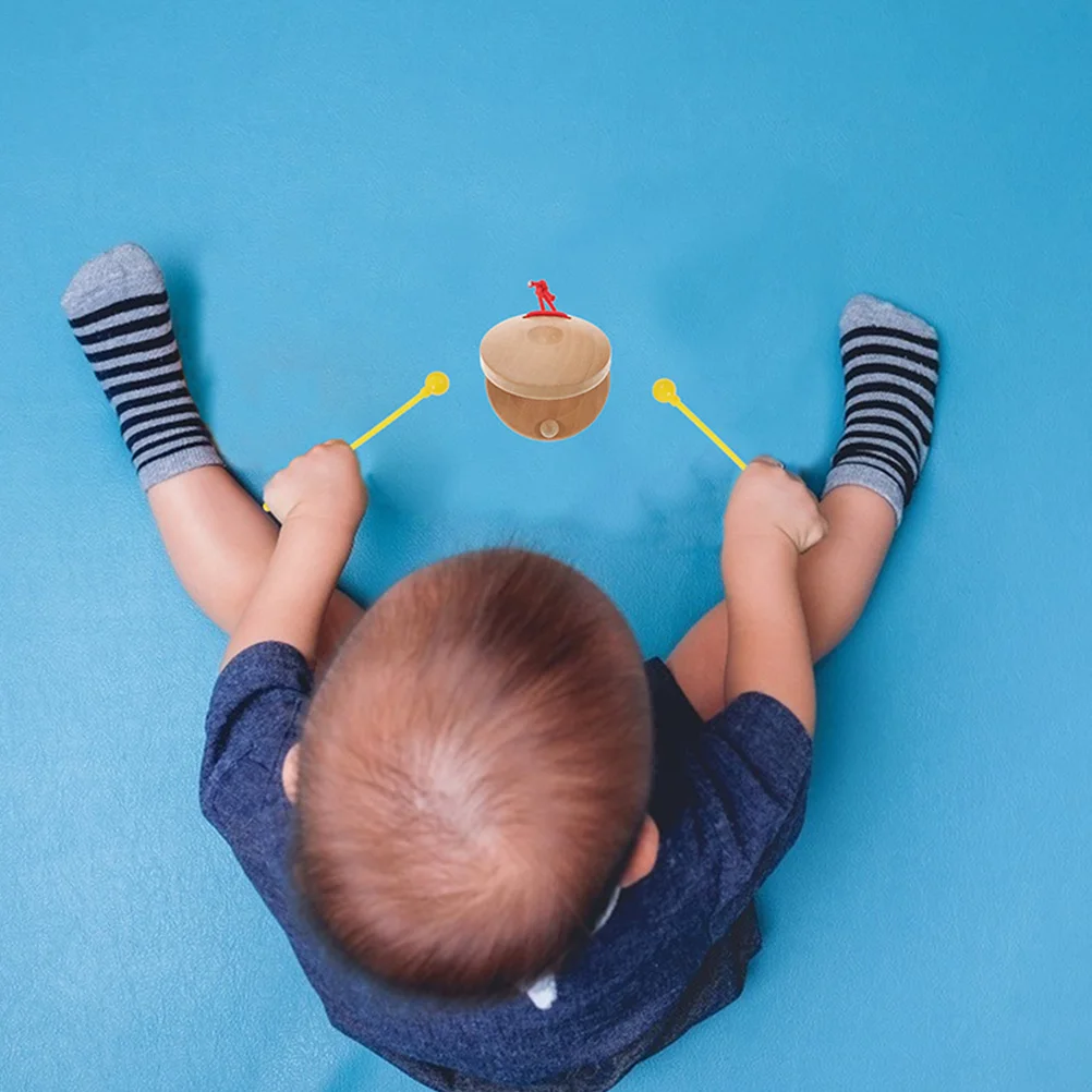 

6Pcs Wooden Finger Castanets DIY Design Safe Natural Wood Material Easy Control Rhythm Small Musical Instruments for Learning