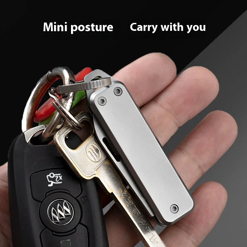 Stainless Steel Folding Mini Knife Sharp Fruit Knife Outdoor Personal High Hardness Keychain Compact Box Opener