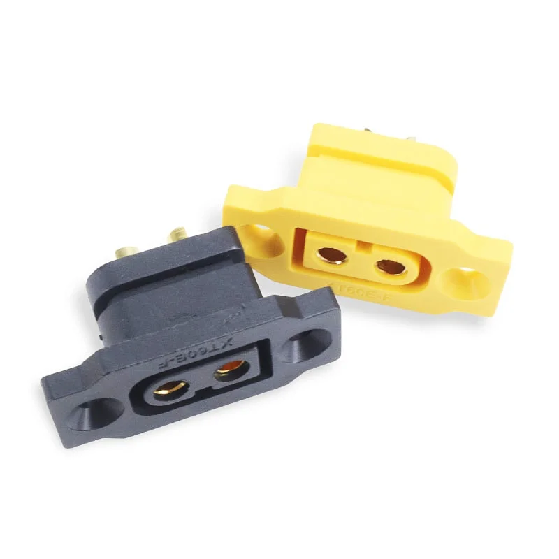 

1/10pcs black/yellow AMASS XT60E-M Male plug Screws Lipo battery mountable connector Brass Gold plated For RC Models Multicopter