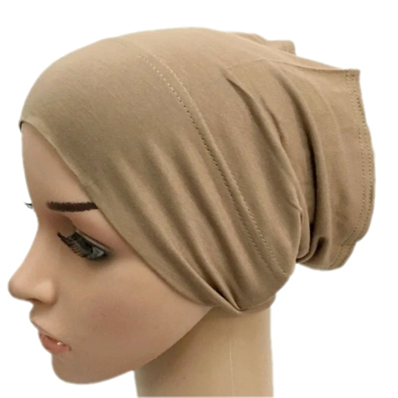 Soft Modal Inner Hijab Caps Muslim Stretch Turban Cap Islamic Underscarf Bonnet Hat Female Headband Turbante Mujer 2020