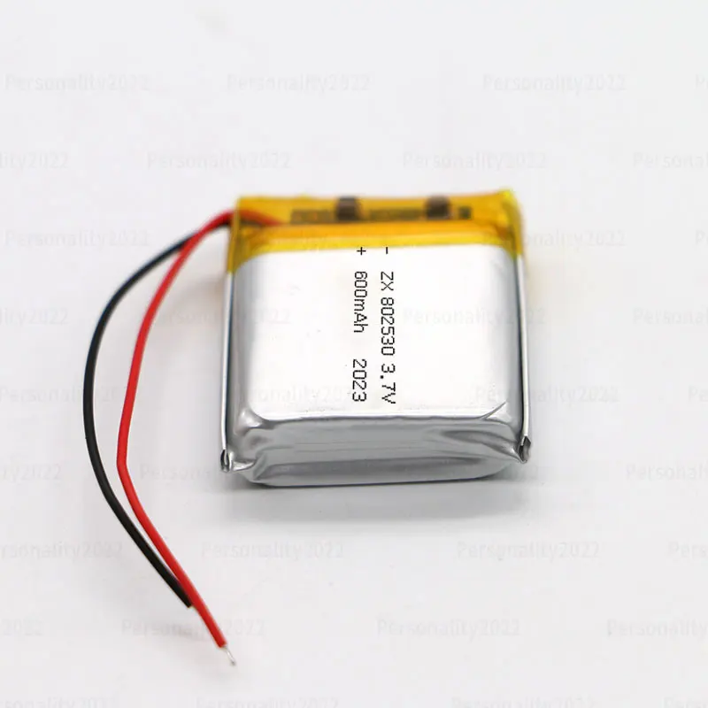 Lithium Polymer Battery 802530 3.7V 600mAh LiPo Replacement Cell for Recorder Speaker Toys E-book Hearing Aid Device