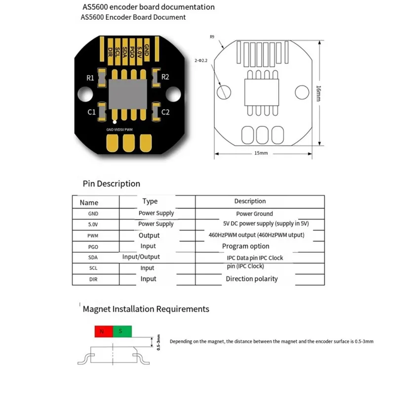 TFORU-GB2205 Brushless DC Inner Robot Motor For Camera Robot Gimbal Mechanical Stabilizer PMSM Motor