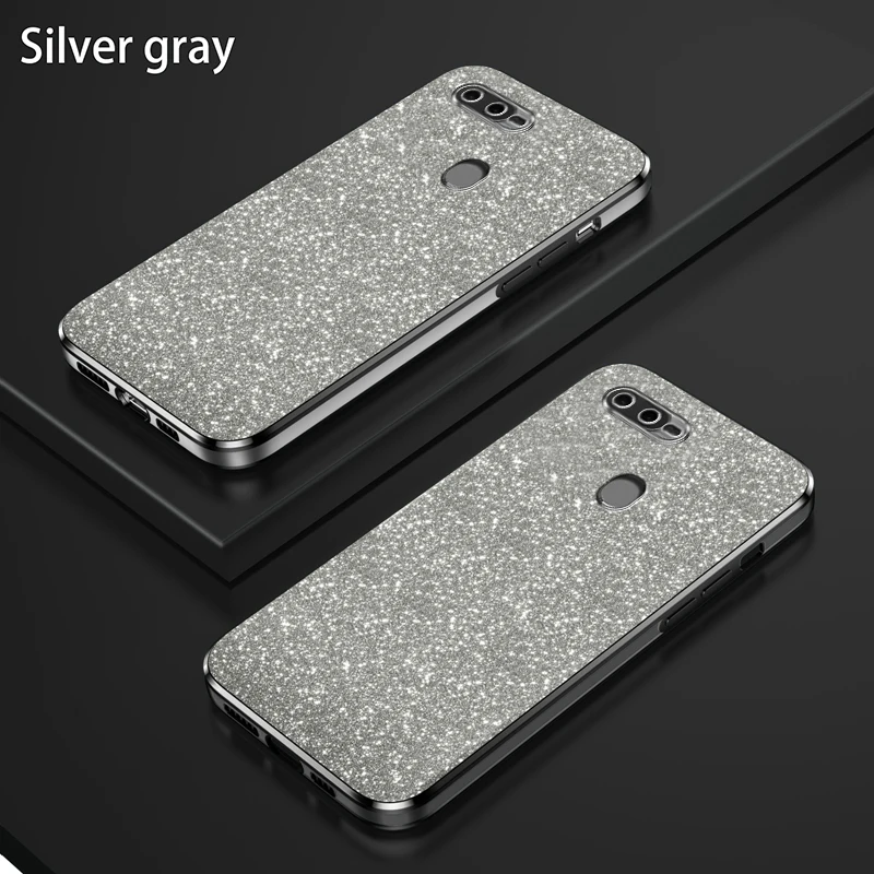 For OPPO F9 Pro Case Oppo F7 Phone Case oppo A7 AX7 A5S A3S A5 A7X A12 Luxury Gradient Glitter Plating Silicone Back Cover Funda