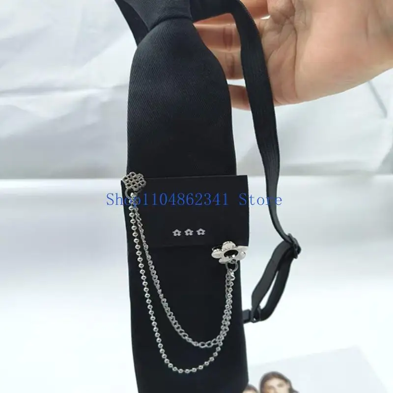 5asd British Chain Designs Neck Tie Daily Use Tie Uniform Neckwear for Music Festival