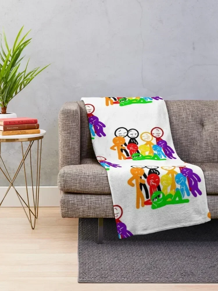 Alan Becker - Alan Becker Stick Figures Throw Blanket Fade Resistant Durable Throw Blanket
