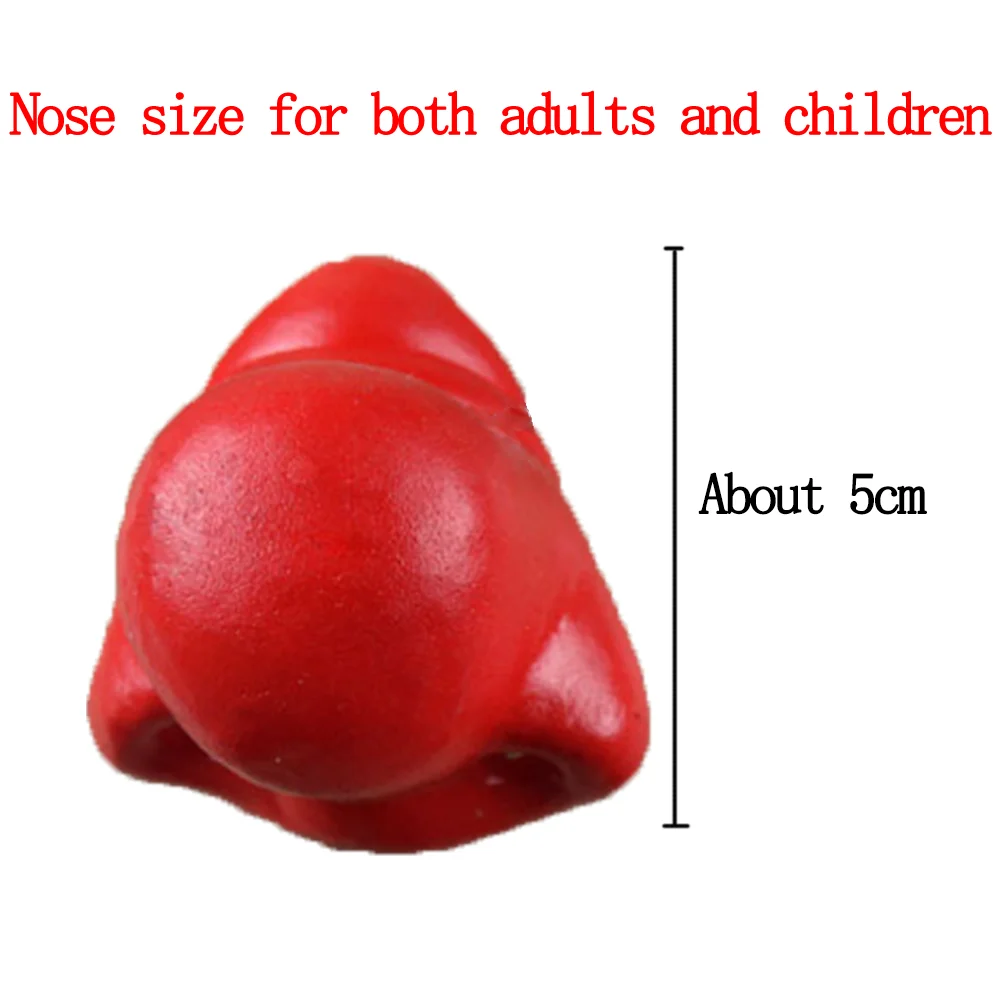 Red Clown Nose PVC Circus Jester Cosplay Props Costume Halloween Party Carnival Christmas Perform Magician Decoration Funny Suit