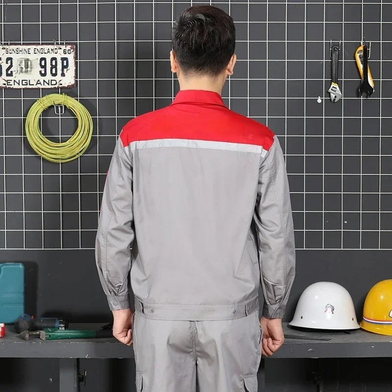 ワークショップユニフォーム男性女性作業服通気性制服工場ワークショップサービス車の修理エンジニアリングオーバーオール