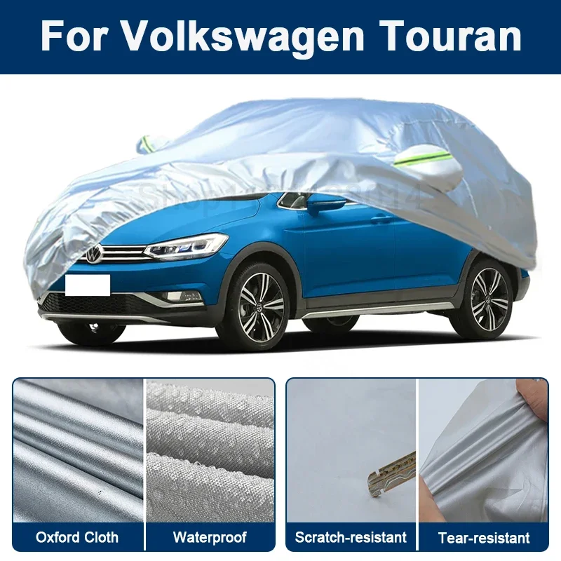 

Outdoor Full Car Cover For Volkswagen Touran with Reflective Strips Waterproof Snowproof Dustproof UV Protection