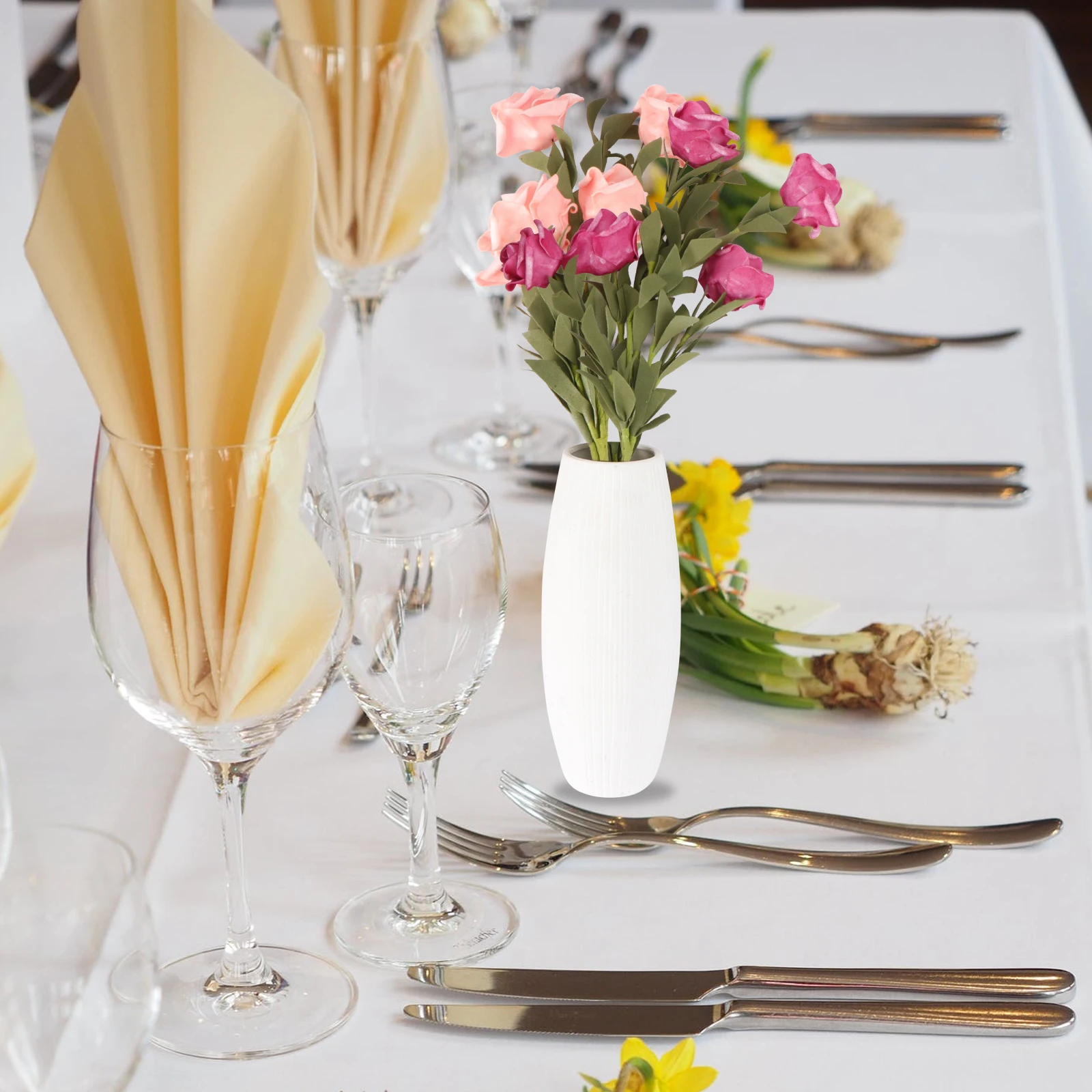 

2 Bunches Artificial Flower Rose Bouquet Staff Simulated Foam Simulation Ornament