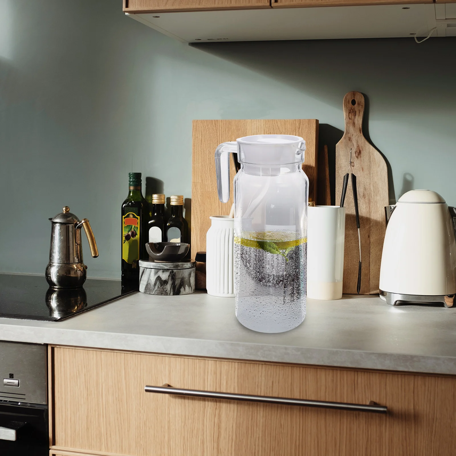 

Elegant Acrylic Beer Jug Transparent Water Pitcher Premium Material Safe Healthy Practical Dinner Party Picnic Swimming