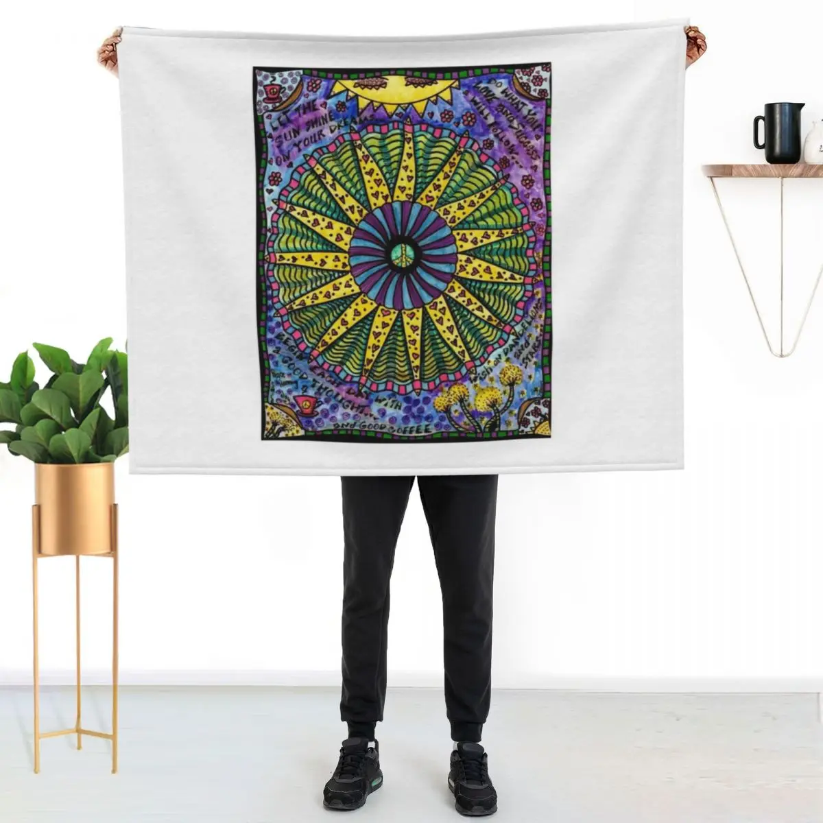 Let Peace In, Featured On CBS Sunday Morning Throw Blanket halloween Softest Large Hair Stuffeds Blankets