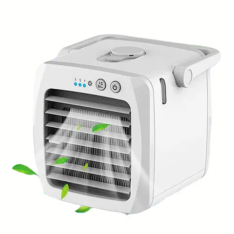Nuovo mini condizionatore d'aria portatile, raffrescatore d'aria, umidificatore, ventilatore da tavolo silenzioso a 3 velocità, dispositivo di raffreddamento ad acqua per desktop