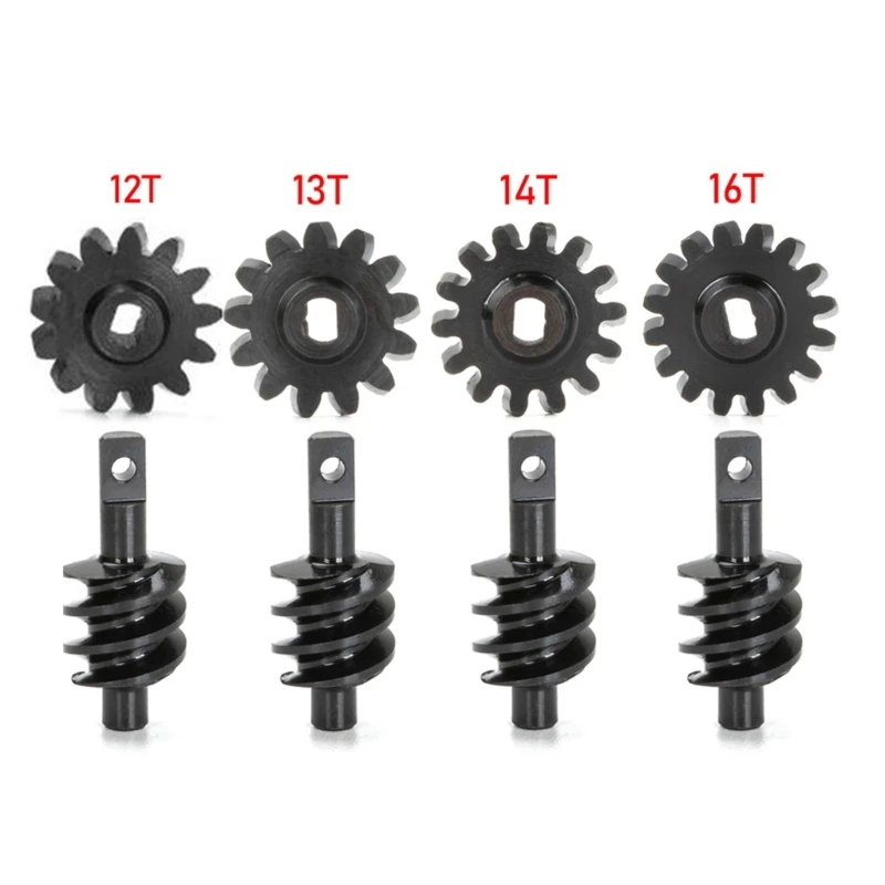 Hardened Steel 12T 13T 14T 16T Axles Gear Pinions Gear Set For Axial SCX24 Dropshipping