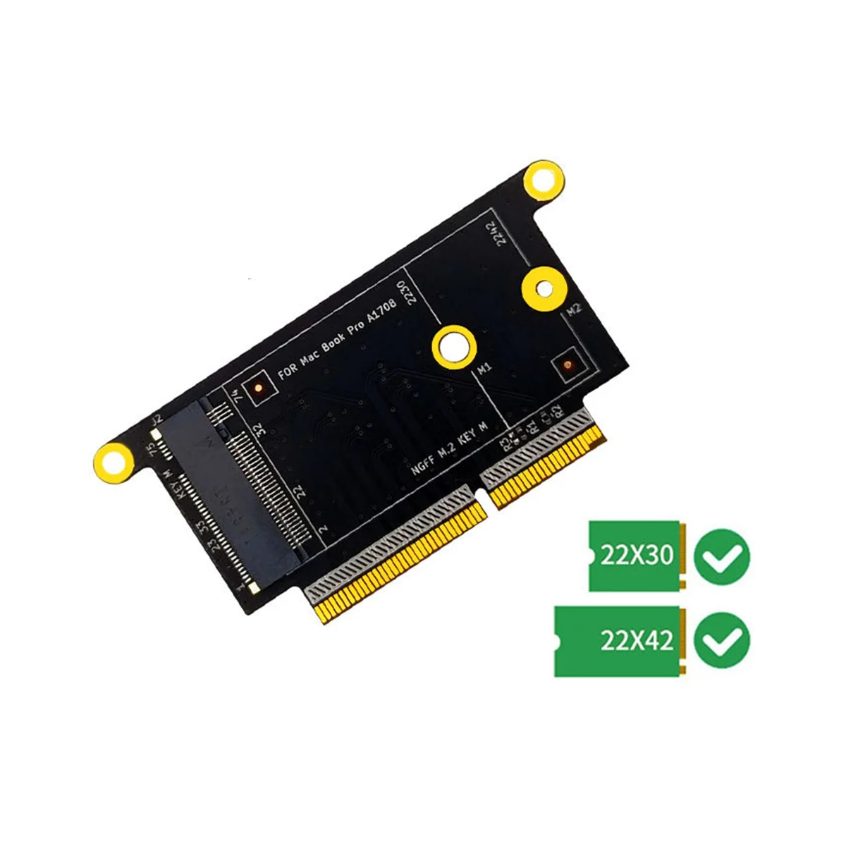 Adaptador SSD a1708 nvme pci express, pcie para ngff m2, m.2, para apple macbook pro retina 13in, a1708