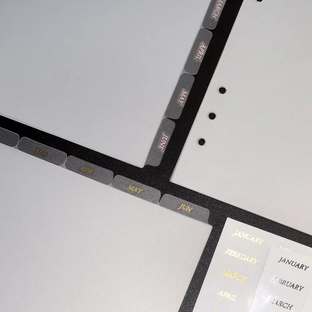 

for A5/A6 Notebook Loose Leaf Separator Page Binder Index Separator Page Dividers Binder Index Dividers Diary Book Sticker