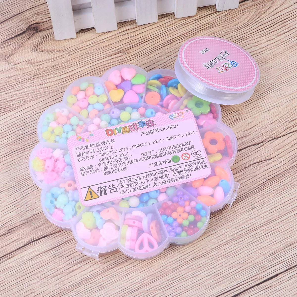 1 set di perline assortite per la creazione di gioielli, kit artigianali, bracciale fai da te, collana, orecchini, giochi creativi per bambini, set di perline per bambini