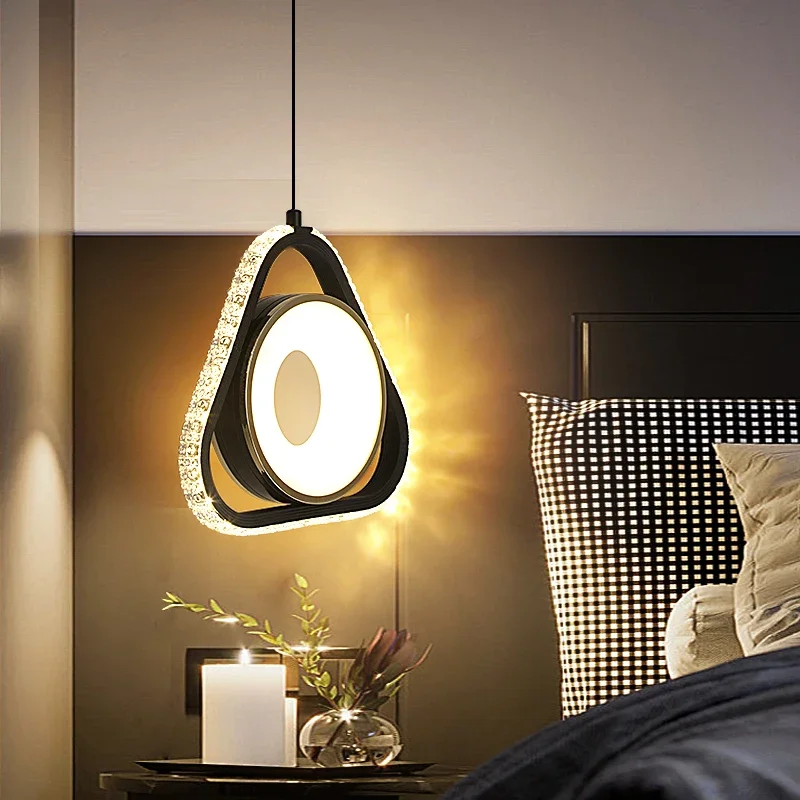 لطيفة ضوء الفاخرة قلادة مصباح الحديثة السرير الثريا غرفة الطعام كريستال مصباح معلق لغرفة المعيشة غرفة نوم ديكور المنزل Lig #2