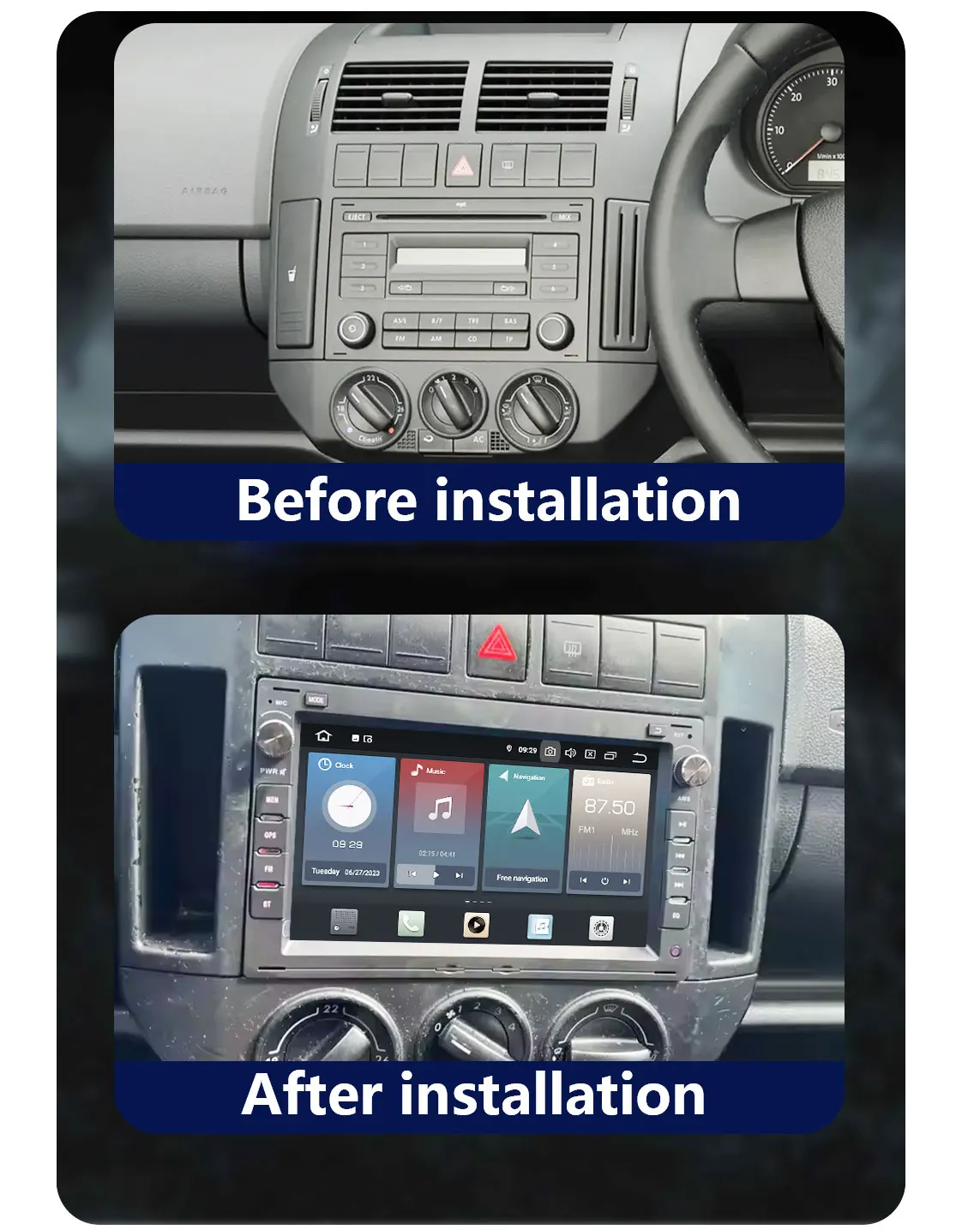 CHSTEK Car Headunit Navi For Volkswagen Passat B5 Golf 4 Multivan T5 Jetta Transporter Lupo Seat Handsfree Swap Auto 4G GPS WIFI