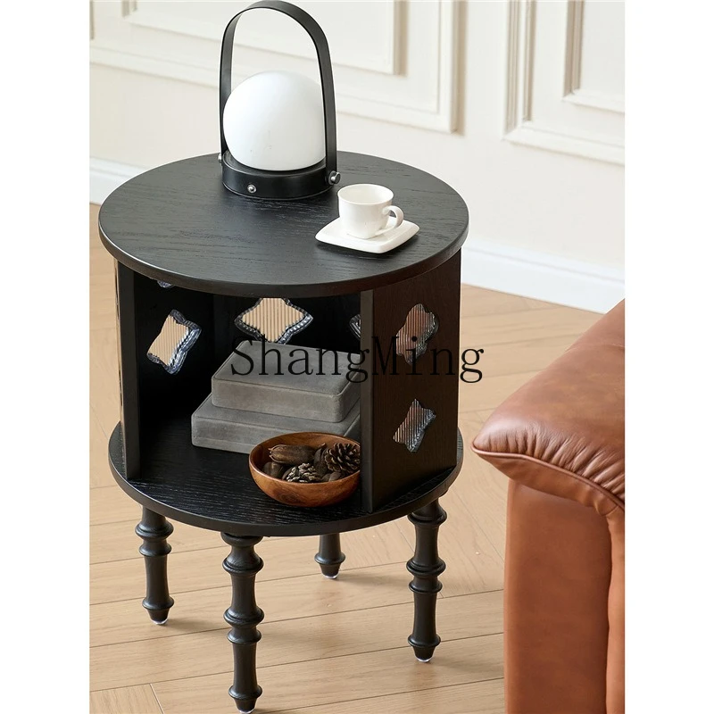 

ZYY household medieval style edge few solid wood retro small table sofa side cabinet tea table edge few