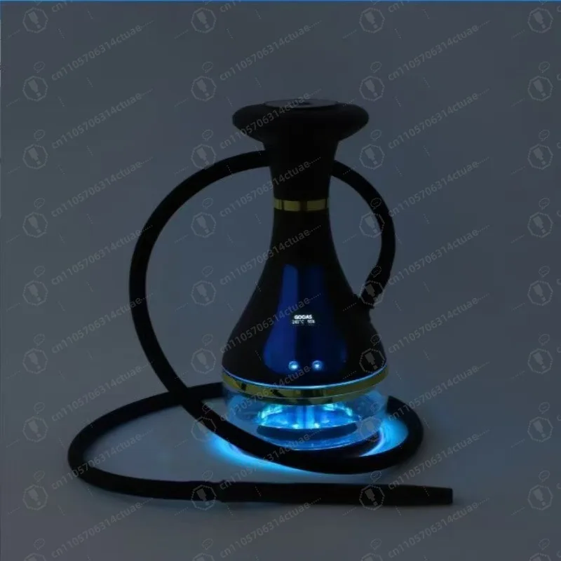 

Portable Electronic Hookah Pen with LED Light, Rechargeable Shisha for Bar