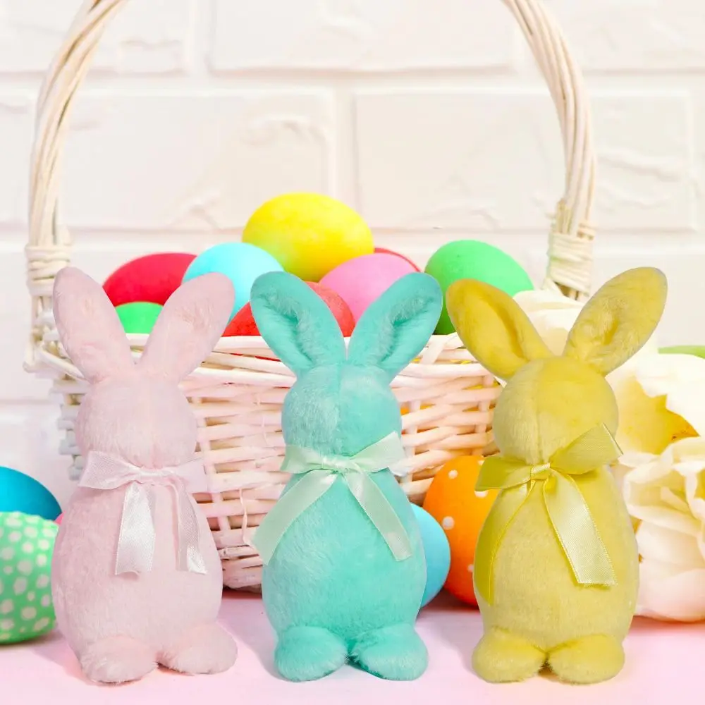 

Easter Decoration Rabbit Doll Ornaments Yellow Red Blue Rabbit Doll Gift Easter Bunny Gnome Elf Doll for Household Decoration