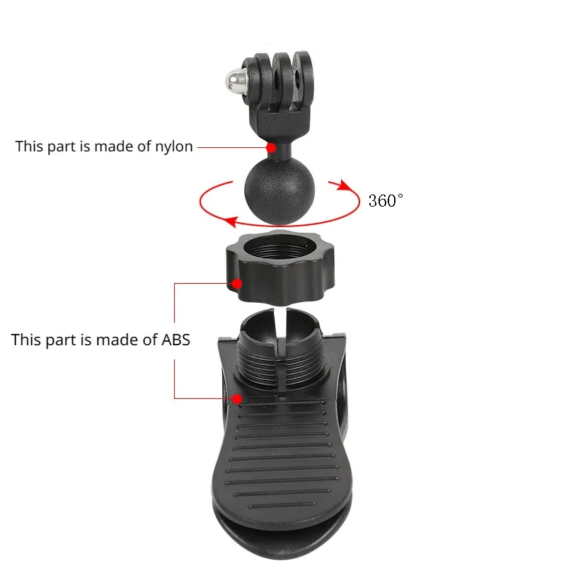 Support de pare-soleil de voiture pour caméra d'action, Gopro 12, 9, DJI Action 4, Insta360, Zanbery, adaptateur 1/4 ", accessoires de caméra d'action