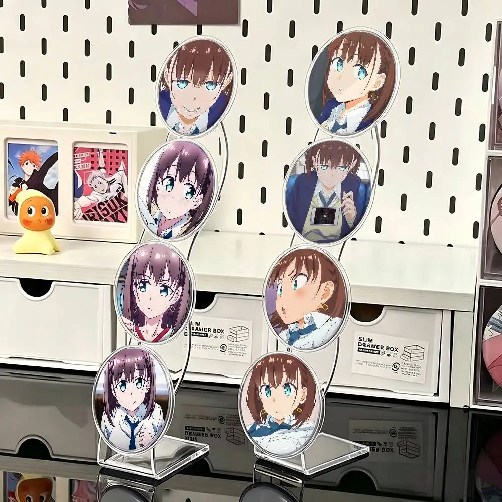 1pc Ai-chan Tawawa On Monday Cartoon Style Badge Brooches On Backpack Decoration Round Enamel Pins For Accessorys