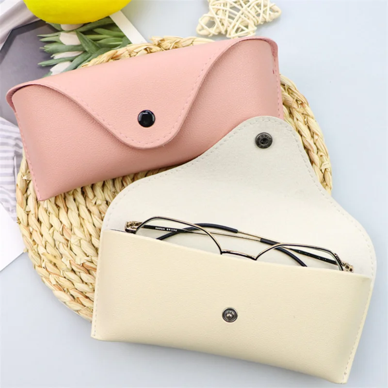 1/3pcs Durable Leather Eye Glasses Sunglasses  Case Convenient Lightweight Protector Box Solid Color Pouch Bag Easy To Carry