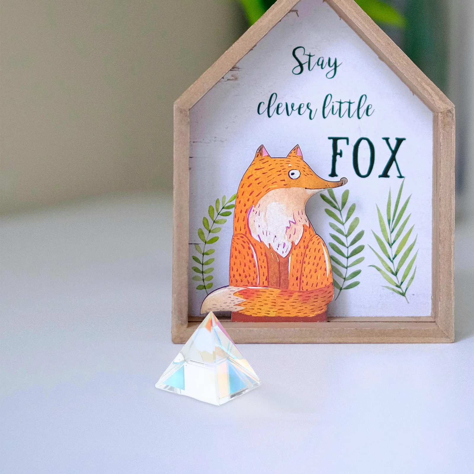 

1 Set Sun Prism Glass Pyramid For Sun Catcher Decor, Color Mixing Light Refracting Pyramid Window Garden Indoor Photography