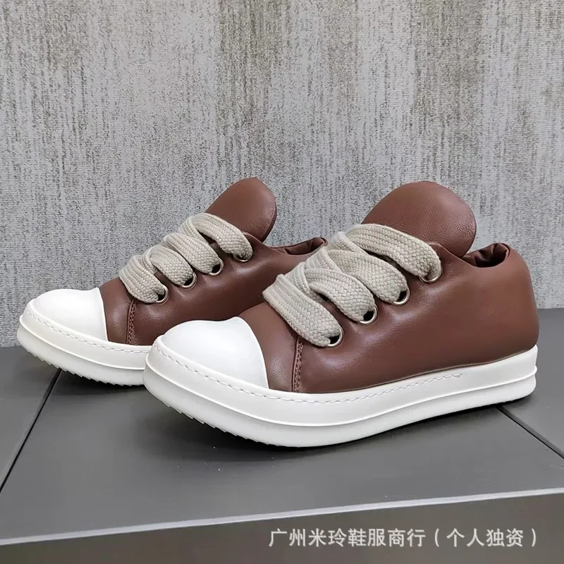 

Новые туфли Ro для хлеба, мужские трендовые туфли на толстой подошве, новинка 2023 года, Owen Si, надувная обувь для увеличения хлеба, женская обувь