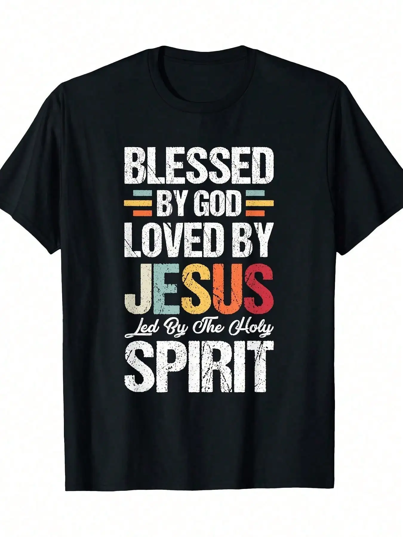 المباركة بالله يحبها يسوع Led بواسطة الروح القدس تي شيرت 8 هدية تي شيرت شعبية تي شيرت رجل إمرأة الصيف عادية تيز