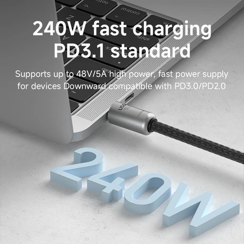 Кабель Hagibis USB4 Type-C 240 Вт 80 Гбит/с с ремешком — фото товара