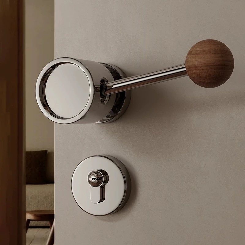 

Modern Silent Door Locks Bedroom Minimalist Separate Door Handles Lock With keys Bathroom Room Safety Burglar-proof Door Locks