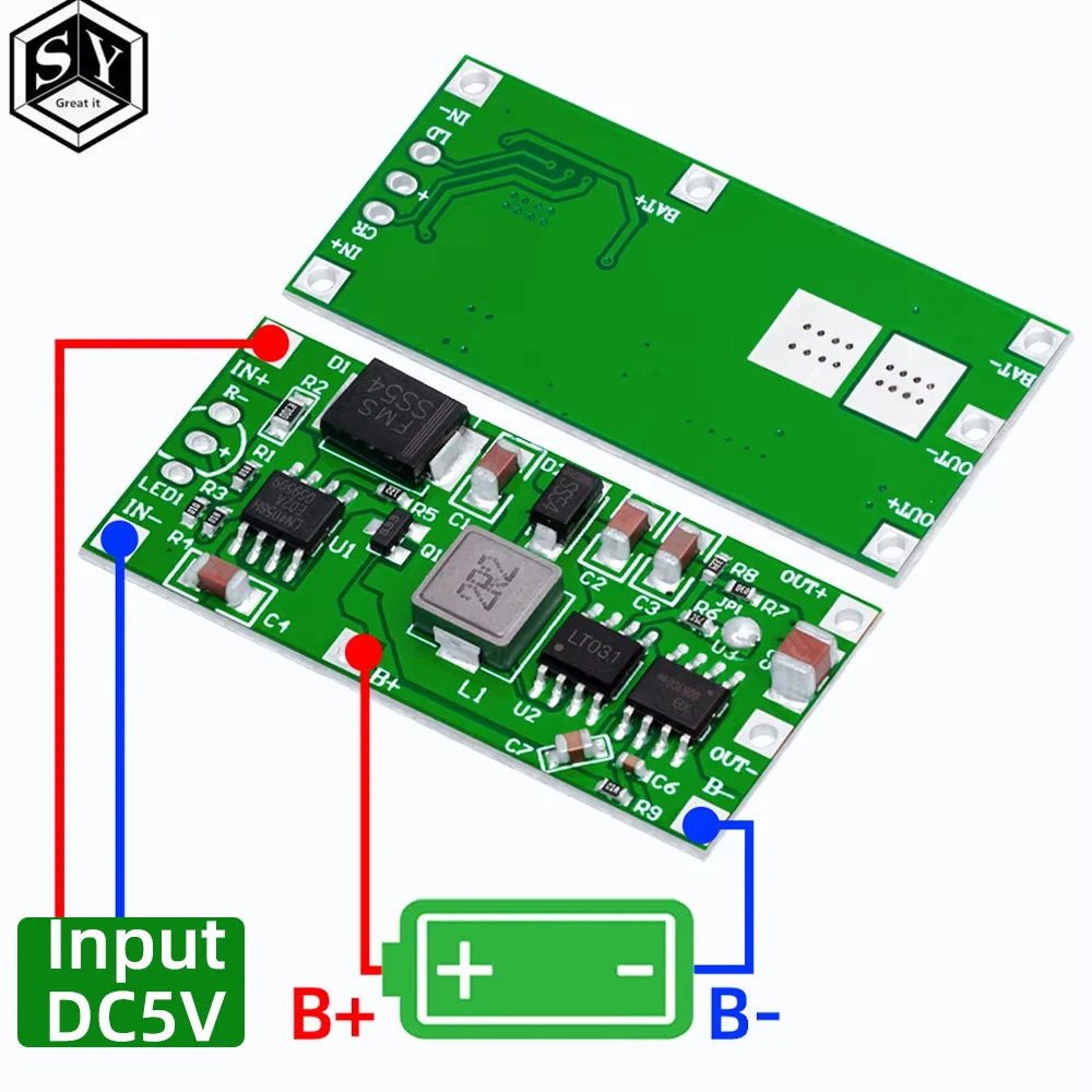 5V 2A UPS Uninterruptible Power Supply Module 12v Polymer 15w Lithium Battery Reverse Connection Protection Route Monitoring