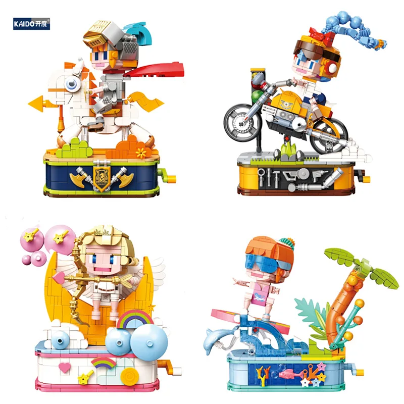 Nieuwe Ballon Rider Motorcycle Girl Bouwsteenspeelgoed Bouwsteenspeelgoed voor kinderen Trendy Play Ornament Gift Groothandel